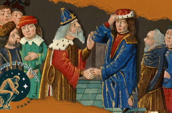 The meeting between King Henry IV of England and the Byzantine emperor Manuel II Palaiologos at London in 1400, from a late fifteenth-century manuscript of the St Alban's Chronicle (image: Lambeth Palace Library MS 6, f. 240r).
